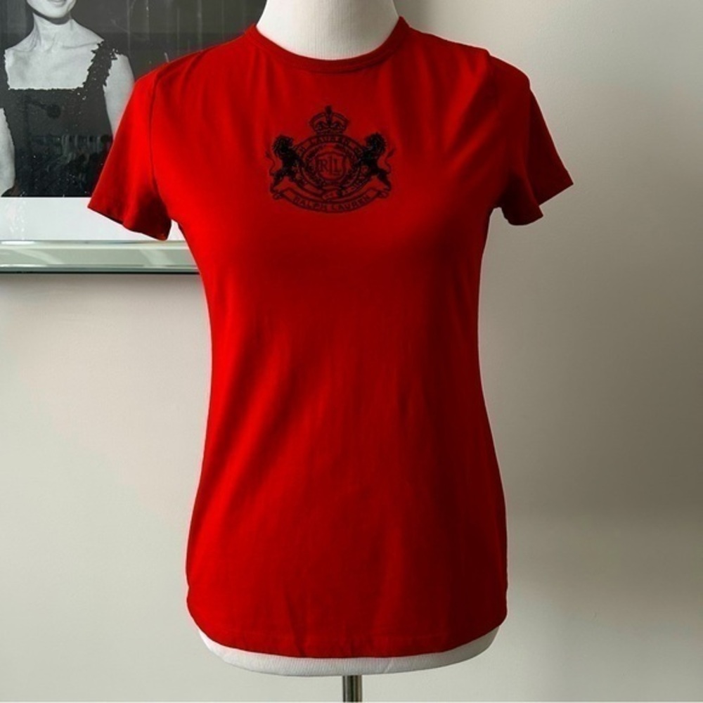 Lauren Ralph Lauren Embroidered Logo T Shirt